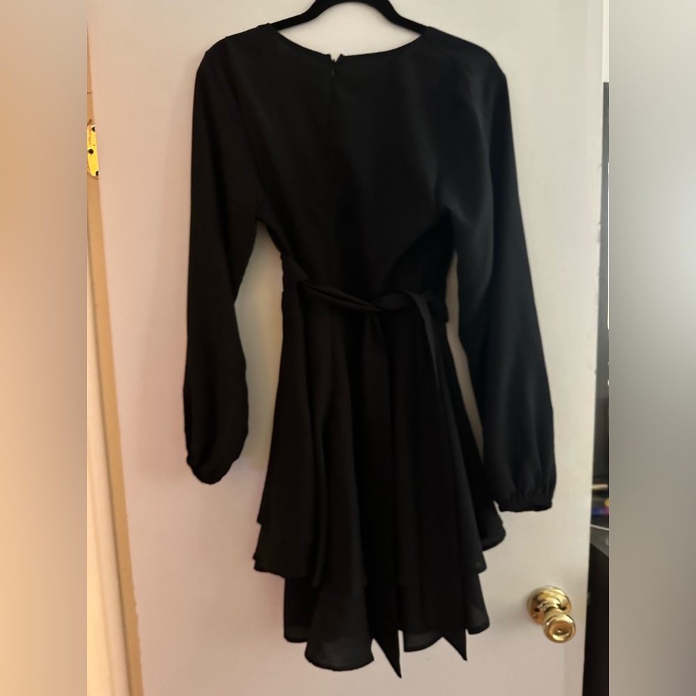 Black V-Neck Dress